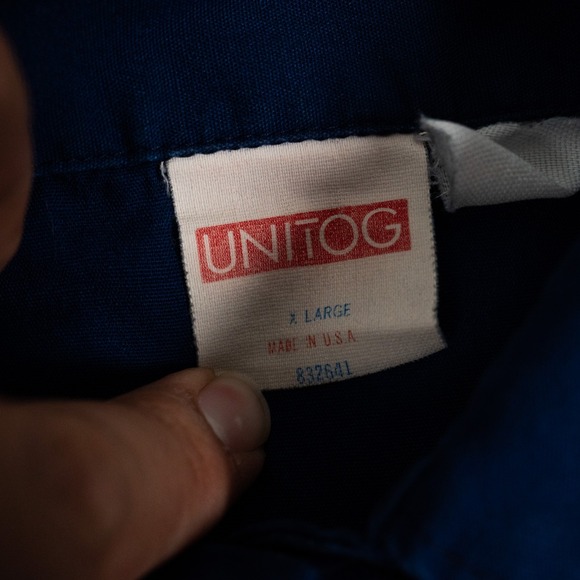 VTG Union 76 Shirt Mens XL Blue Button Up Attendent Short Sleeve Made in‎ USA - Picture 5 of 9